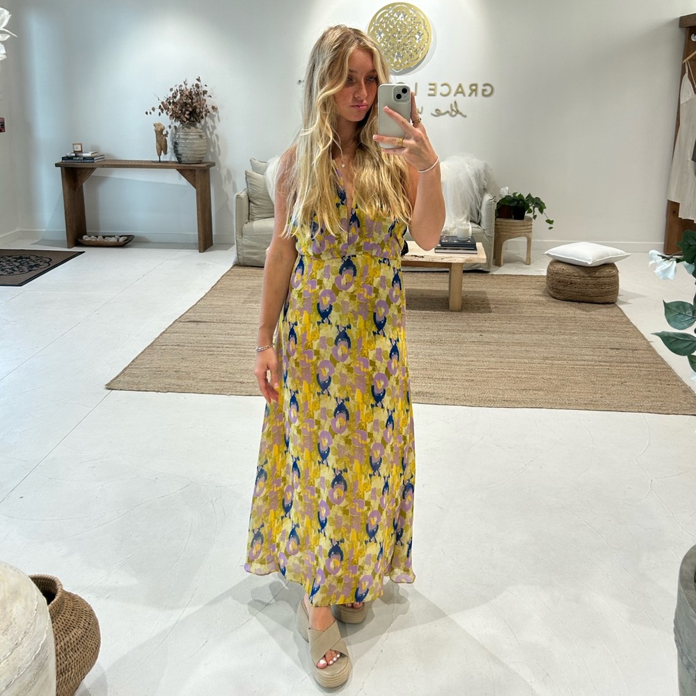 Open beaded back Zara maxi dress